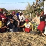 Group of woman working in the field posing