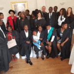 Graduates posing for an image