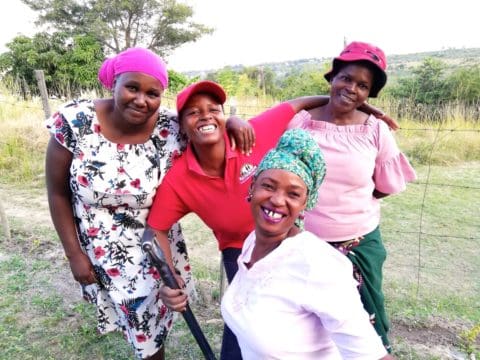 Four woman smiling for the camera